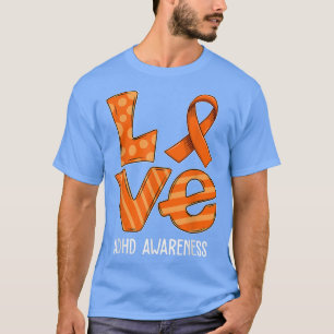 Love Cartoon Support ADHD Awareness 2022 T-Shirt