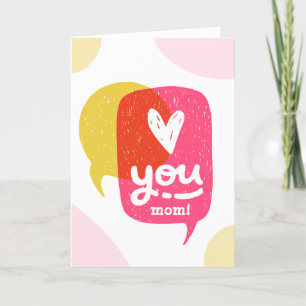 Love Cartoon Word Bubble Cartoon Text Bubble Love  Thank You Card