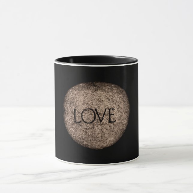 "Love" Carved Stone Mug (Center)