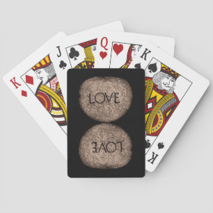 "Love" Carved Stone Playing Cards