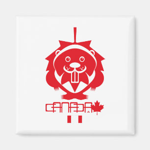 LOVE Castor/ Maple Flag Canada by Masanser Magnet