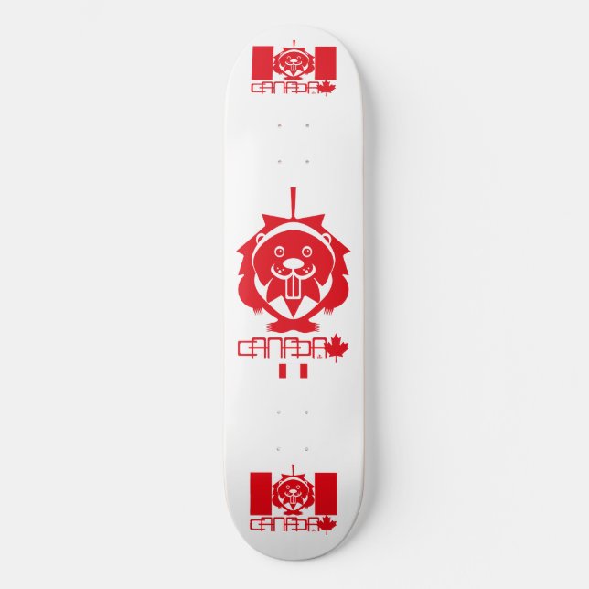 LOVE Castor/ Maple Flag Canada by Masanser Skateboard (Front)