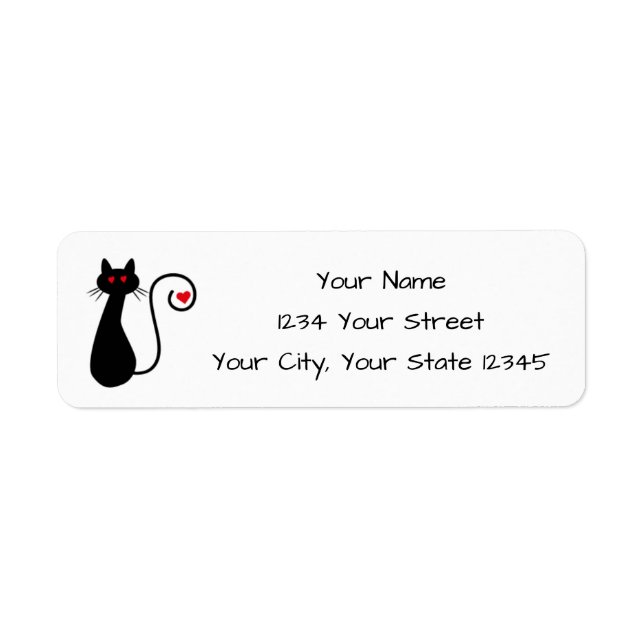 Love Cat Address Label (Front)