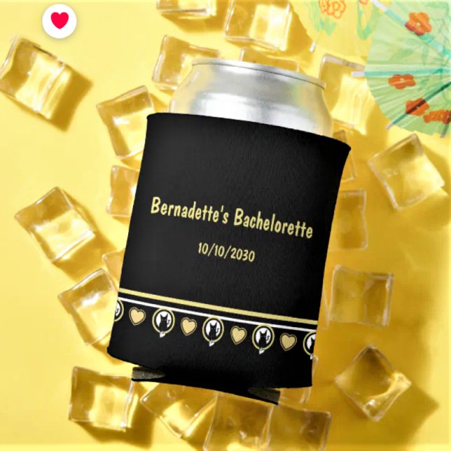 Love Cat Can Cooler designed by Adiela Akoo (Can Coolers - CUSTOMIZE it! Shop the Love Cat Collection for more favors and party supplies )