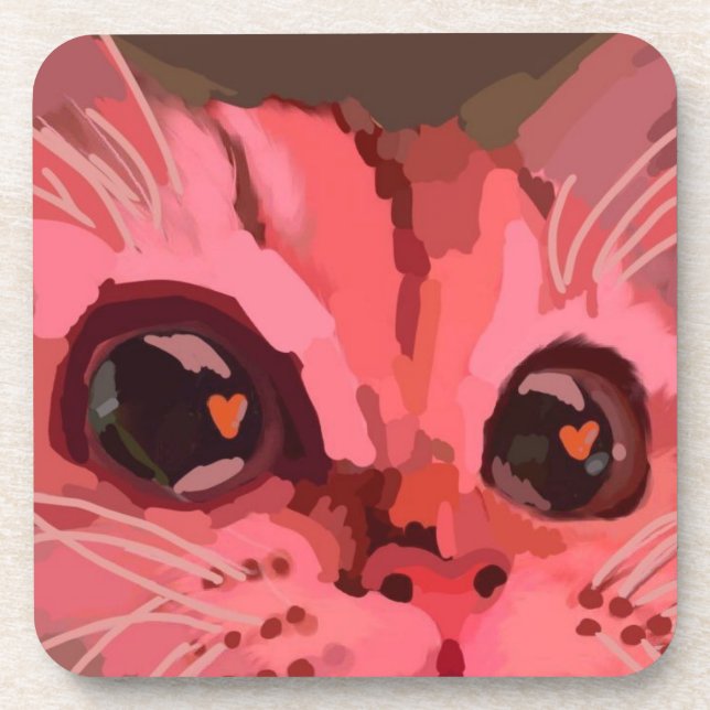 Love cat coaster (Front)