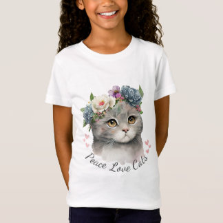 Love Cat Kid Girl T-Shirt