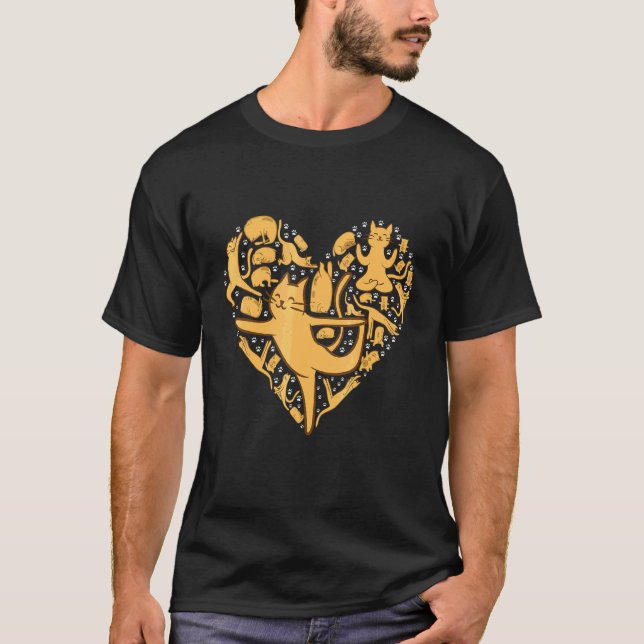 Love Cat Yoga T-Shirt (Front)