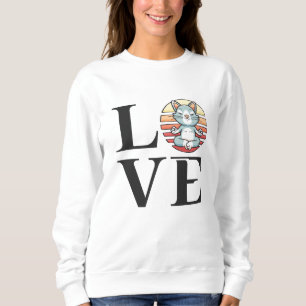 Love cats and meditation sweatshirt