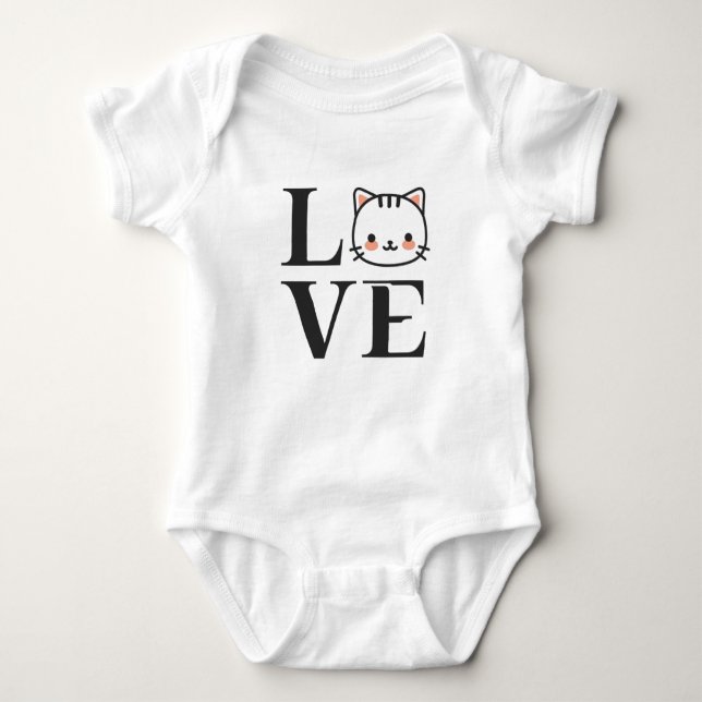 Love Cats Baby Bodysuit (Front)