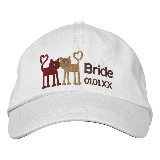 Love Cats Embroidered Hat (Front)