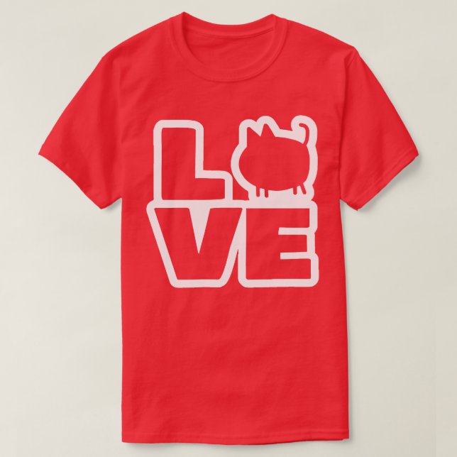 Love Cats in White Valentines Day T-Shirt (Design Front)