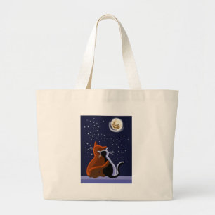Love cats large tote bag