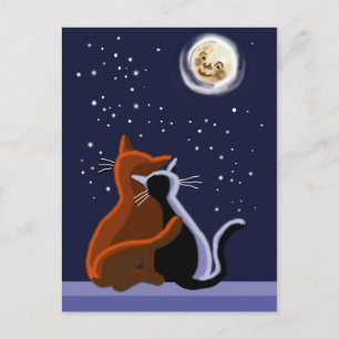 Love cats postcard