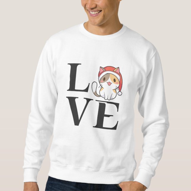 Love Cats – Santa Kitten Sweatshirt (Front)