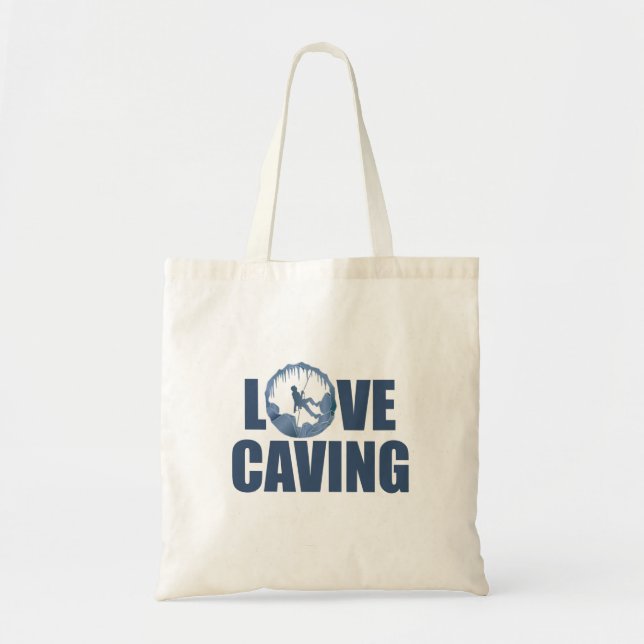 Love Caving - Cave Spelunking Speleology Tote Bag (Front)