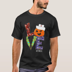 Love CCN Nurse Life Nurse Halloween Scary Pumpkin  T-Shirt