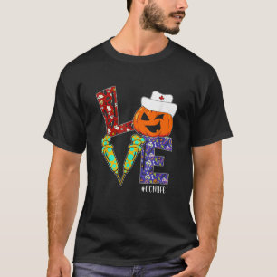 Love CCN Nurse Life Nurse Halloween Scary Pumpkin T-Shirt