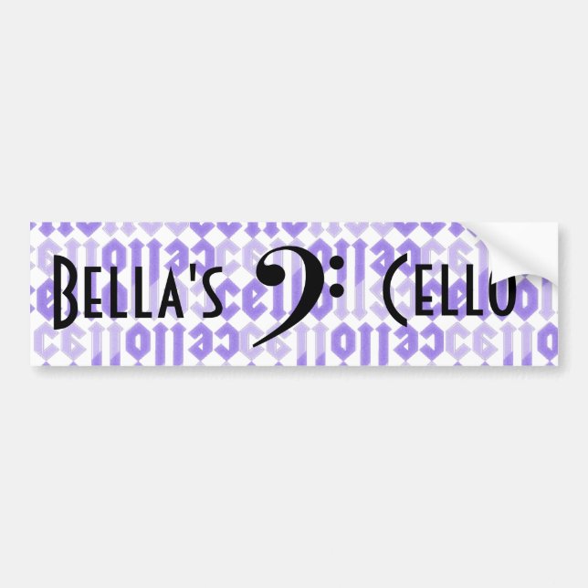 Love cello bumper sticker (Front)