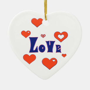 Love Ceramic Tree Decoration