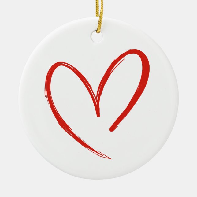 love ceramic tree decoration (Front)