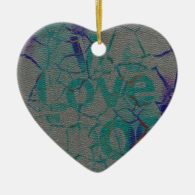 Love Ceramic Tree Decoration (Front)