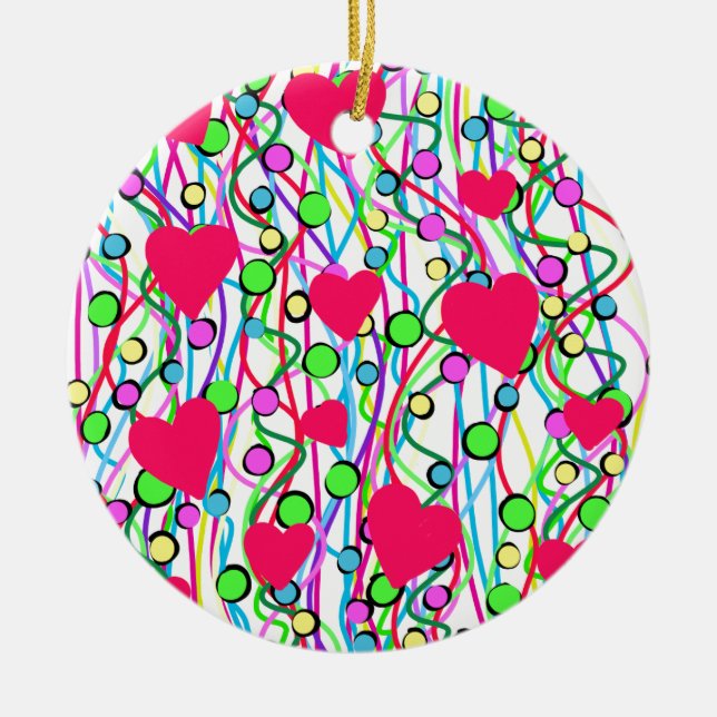 Love Ceramic Tree Decoration (Front)