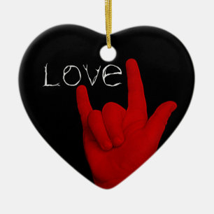 LOVE CERAMIC TREE DECORATION