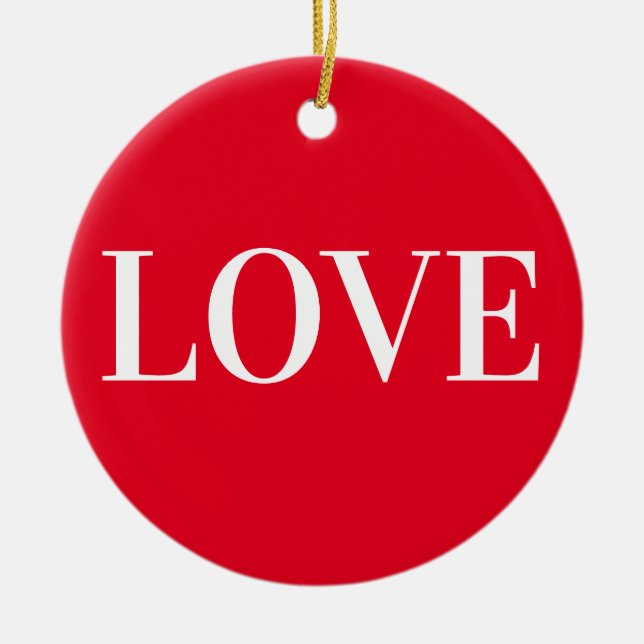 love ceramic tree decoration (Front)
