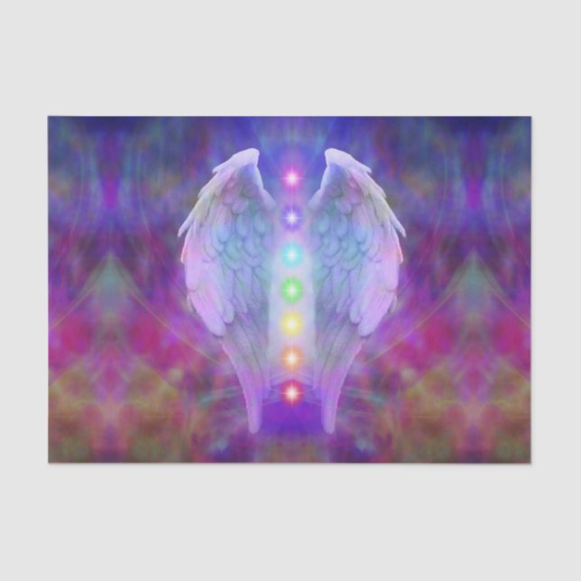 Love,chakra,angel,god,healer,healing,yoga,heal,yog Tissue Paper (Front)