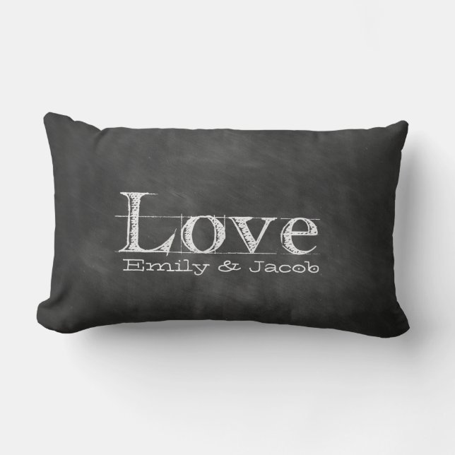 Love Chalkboard Personalised Pillow (Front)