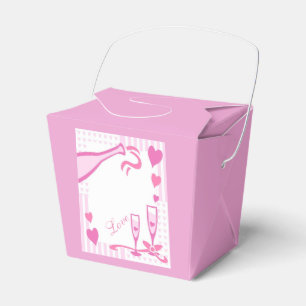 Love Champagne&Hearts Light Pink Takeout Favour Bo Box
