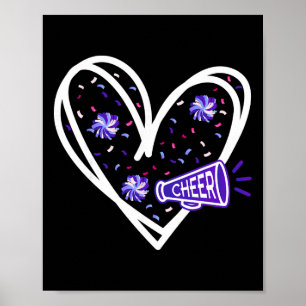 Love Cheer Girl Cheerleading Cheerleader Cheer Pra Poster