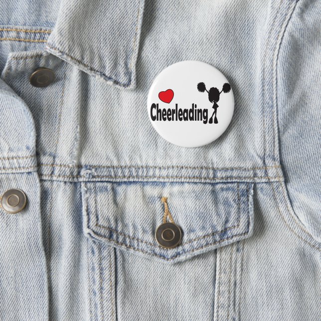 Love Cheerleading 6 Cm Round Badge (In Situ)
