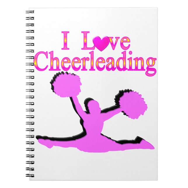 LOVE CHEERLEADING SPIRAL NOTEBOOK (Front)