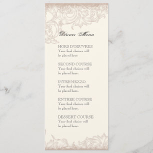 Love & Cherish Blue Hydrangea Floral Wedding Menu