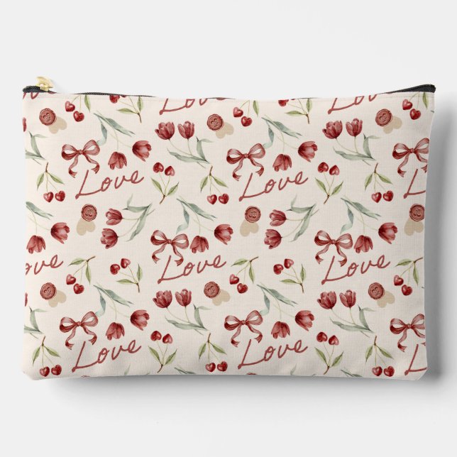 Love & Cherries Cosmetic Accessory Pouch (Front)