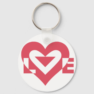 Love Cherry Pink Key Ring