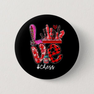 Love Chess Equipment Player Team Valentine's Day H 6 Cm Round Badge