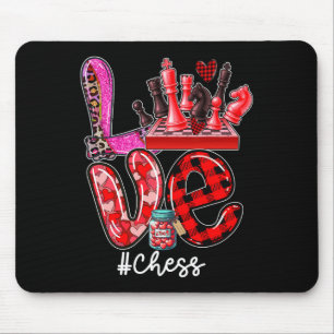 Love Chess Equipment Player Team Valentine's Day H Mouse Pad