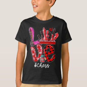 Love Chess Equipment Player Team Valentine's Day H T-Shirt