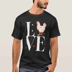 Love Chickens Fall Farmer Gardner Chicken Graphic T-Shirt