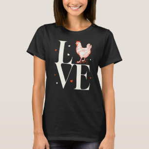 Love Chickens Fall Farmer Gardner Chicken Graphic T-Shirt