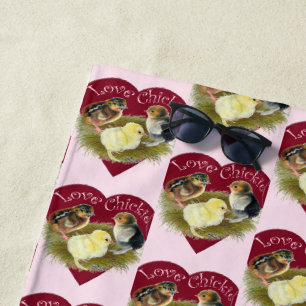 Love Chickies Beach Towel