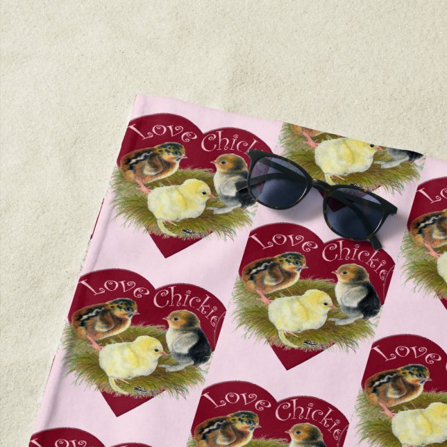 Love Chickies Beach Towel (In Situ)