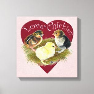 Love Chickies Canvas Print