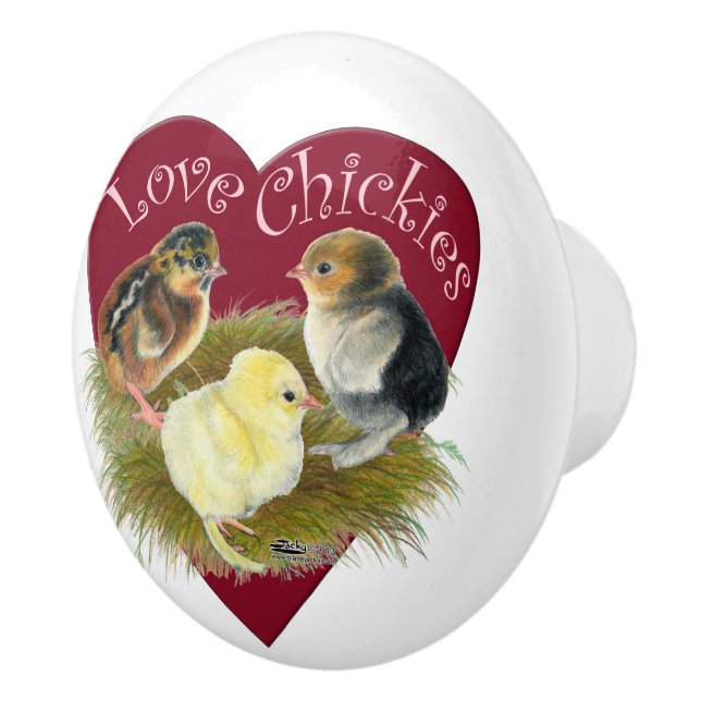 Love Chickies Ceramic Knob (Right)