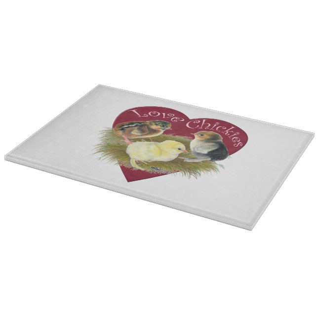 Love Chickies Cutting Board (Corner)