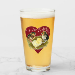 Love Chickies Glass