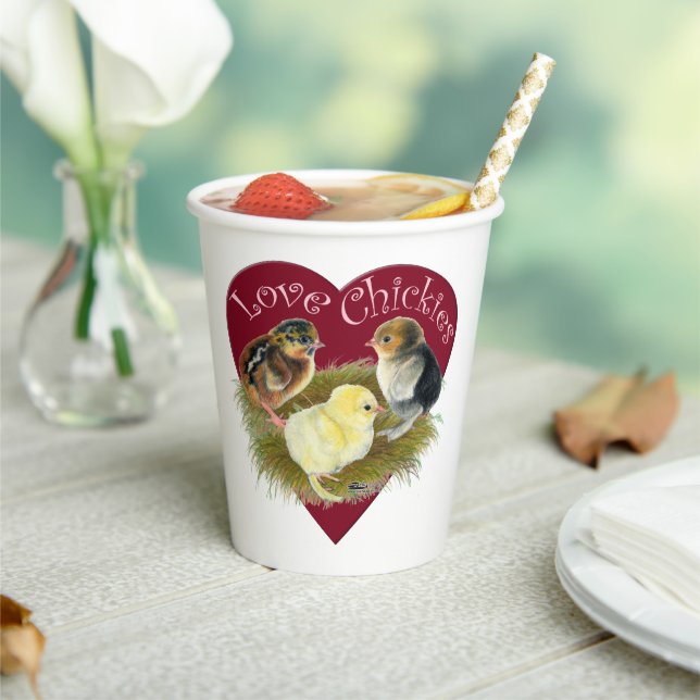 Love Chickies Paper Cups (Insitu)