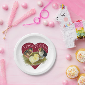 Love Chickies Paper Plate